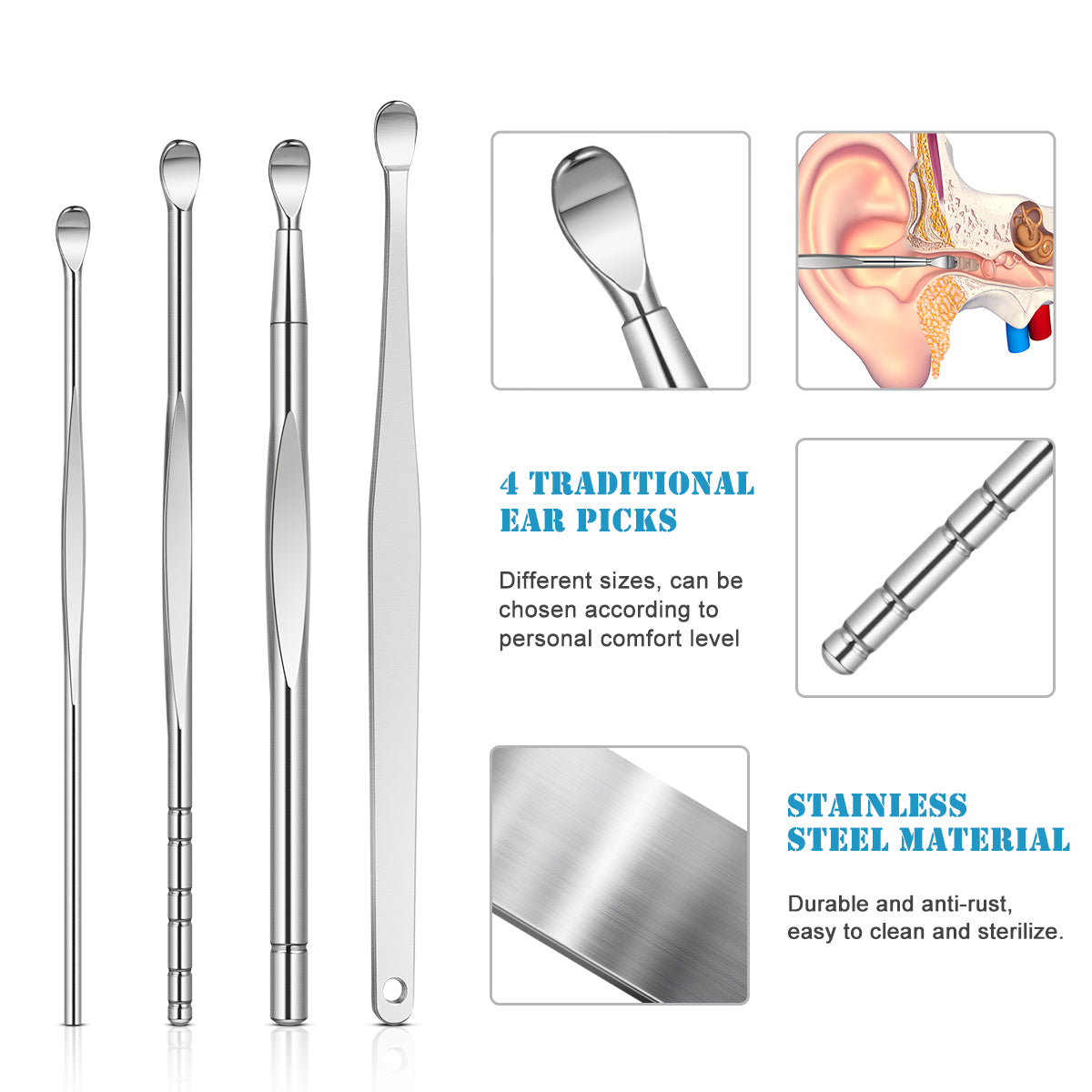 8-piece kit for earwax removal