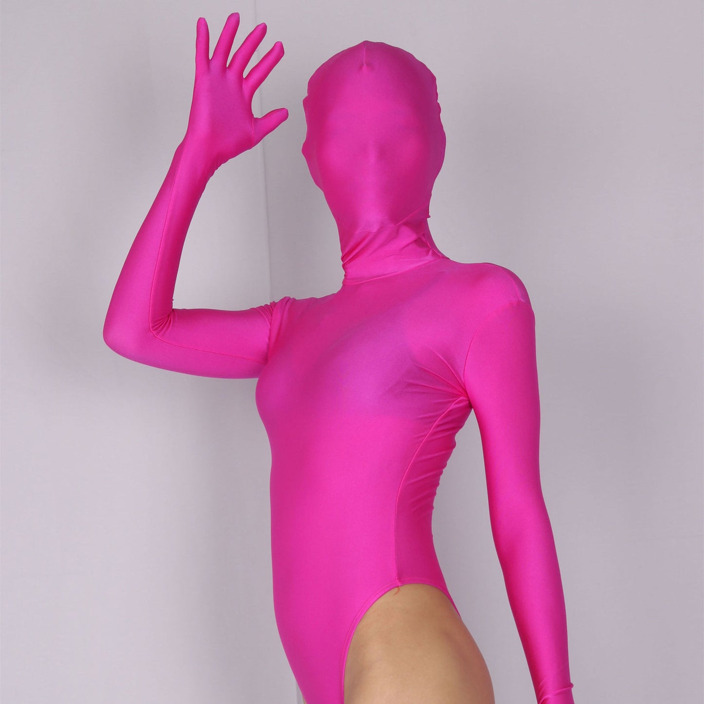 Moderne Spandex Langærmet Bodysuit med Høj Elasticitet