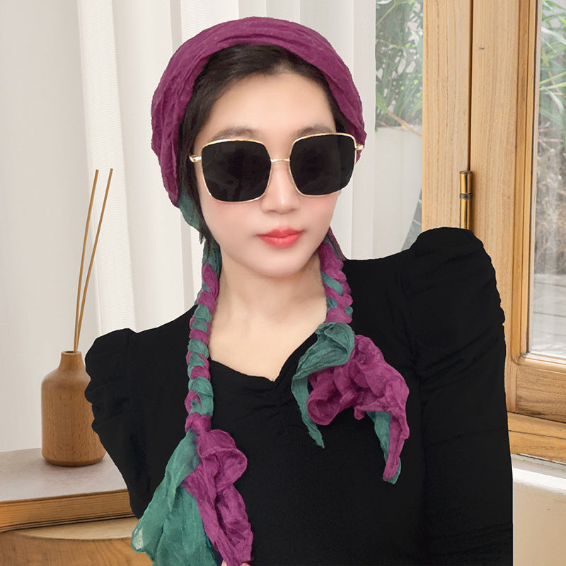 Hand-woven Hair Braid Scarf Girls Fashion Thin Scarf