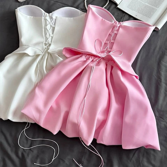 Sexy Chic Tube Short Top And Bud-Shape Skirt Set