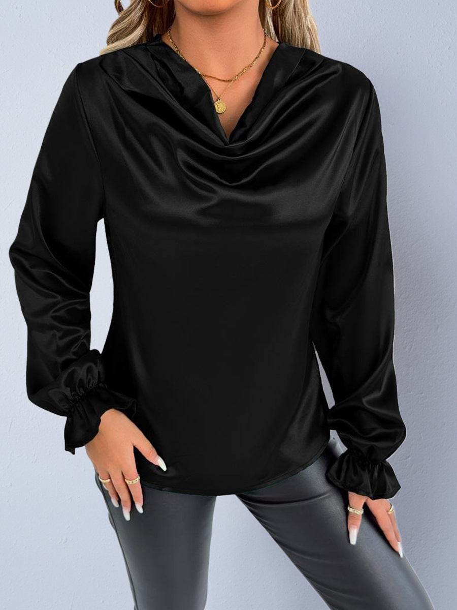 Autumn Satin Blouse Women's Fashion