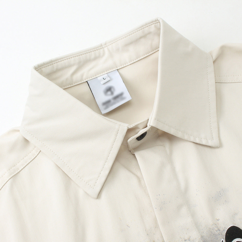Men's Trendy High Street Spring And Autumn Casual Loose Japanese Style Shirt