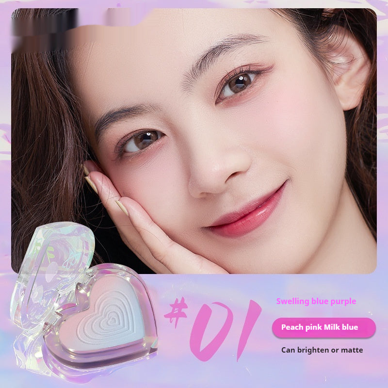 Makeup Love Blusher Plate Women's Nude Color Gradient Two-color Rouge
