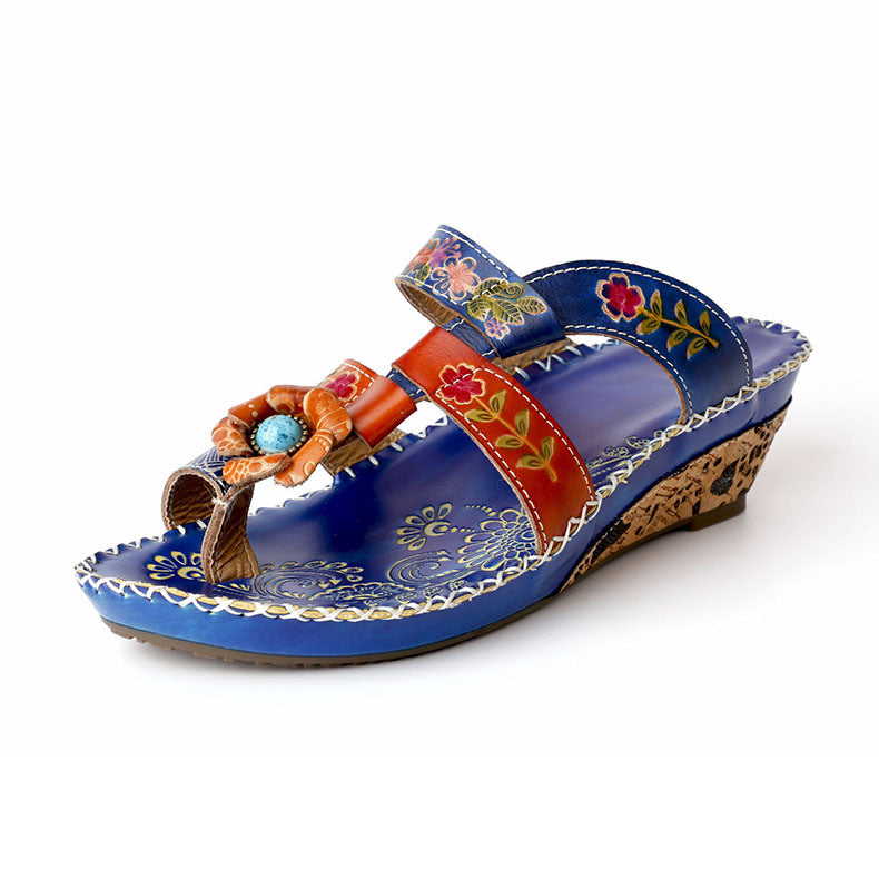 Ethnic Women's Sandals All Over Toe Lightweight Mid-heel