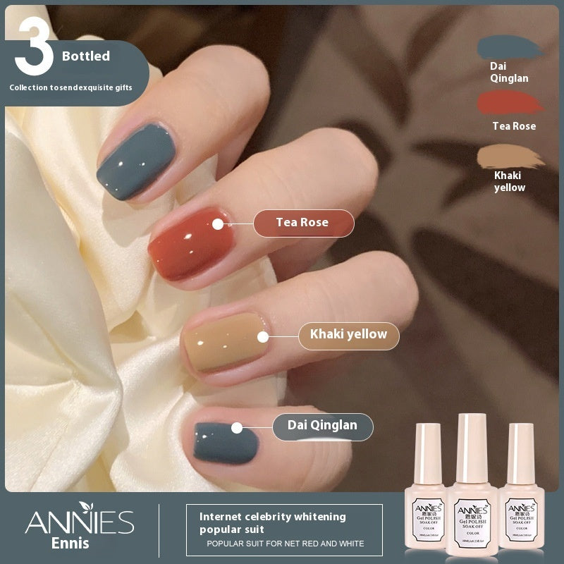 Women's Three-color New Ice Jelly Nude Color Gel Nail Polish Suit