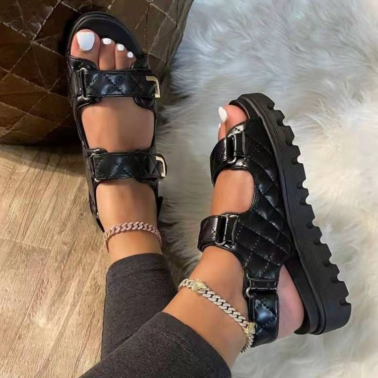 Velcro platformsandaler