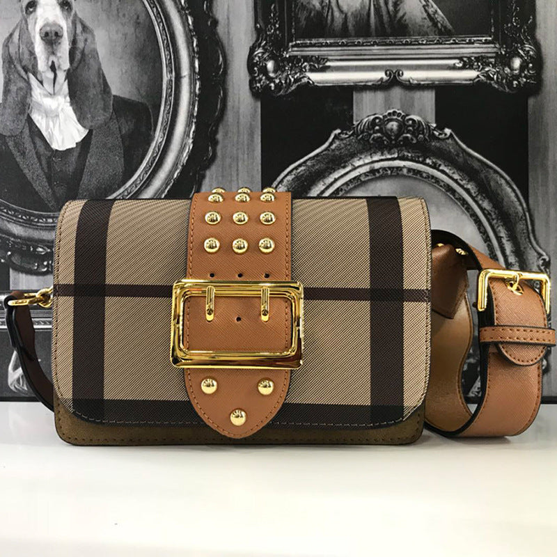 Plaid, crossbody, shoulder bag