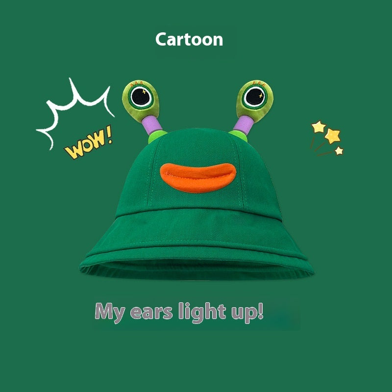 Spring And Summer Cute New Cartoon Frog Fisherman Hat