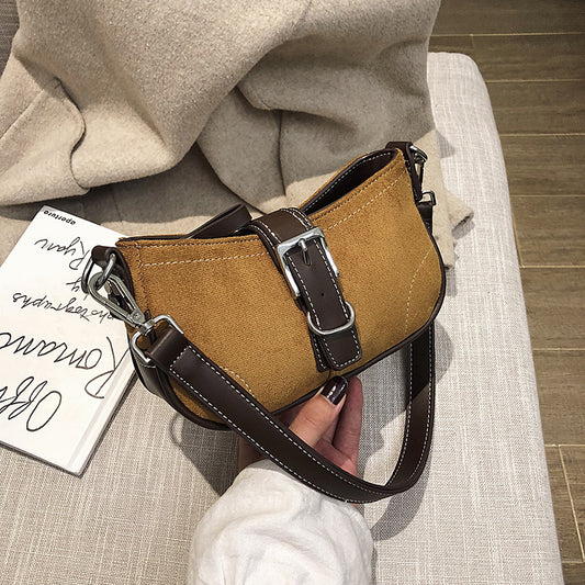 Contrast Small Square Bag Wide Shoulder Strap