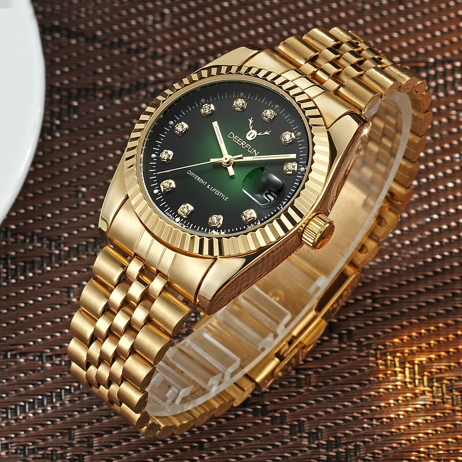 Shell watch with diamonds