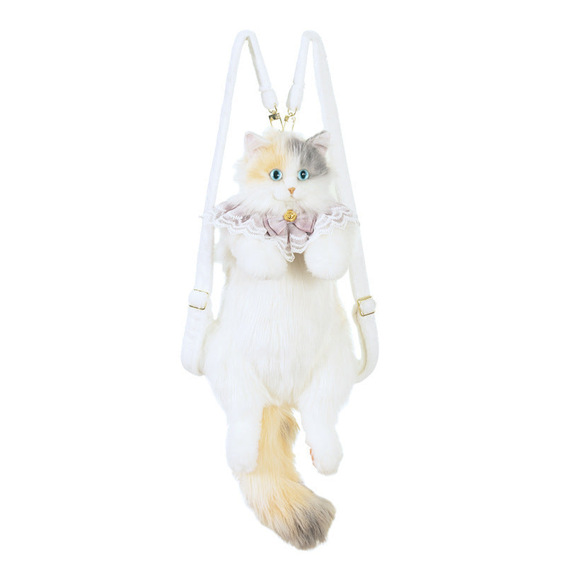 Simulation Calico Cat Backpack Cute Kitten Plush