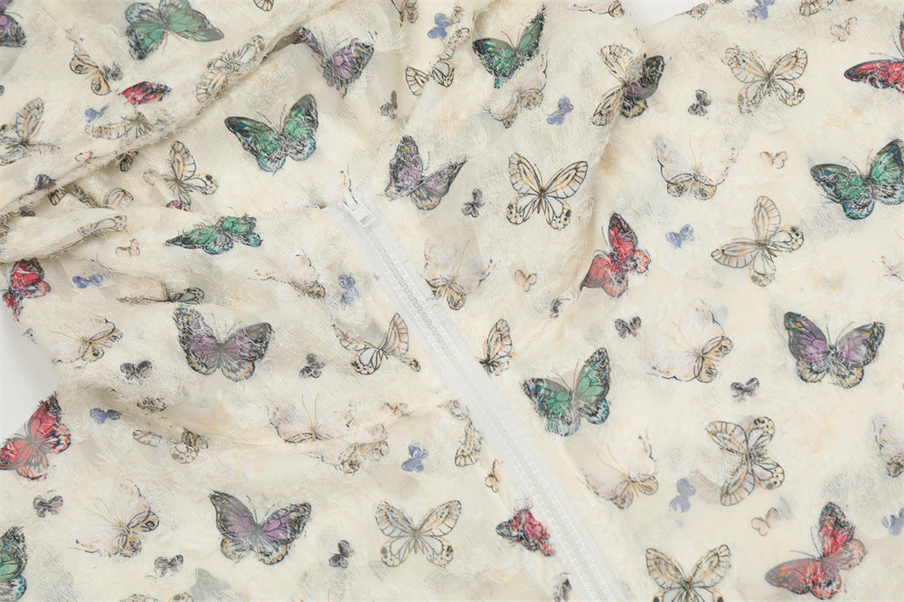 Men's Sun Protection Clothing Niche Design Full Printed Butterfly
