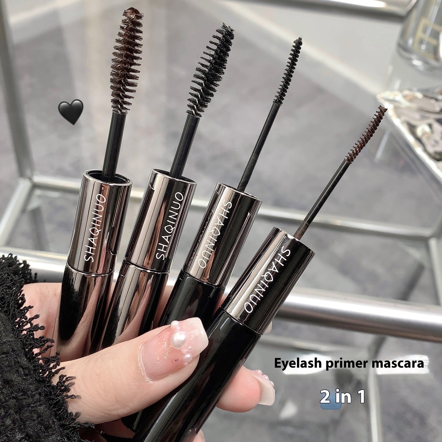 SHAQINUO Shanuo Long Curling Double-headed Mascara