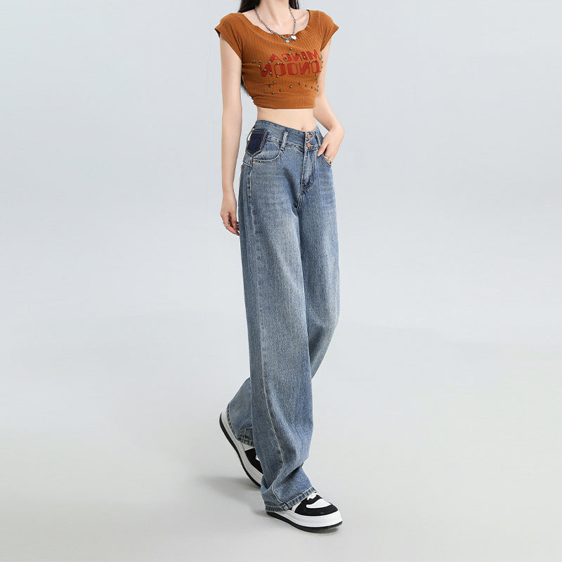Jeans med vide ben til kvinder med personlighed