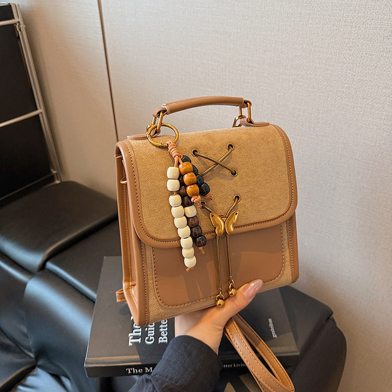 Textured Crossbody Commuter Backpack For Students