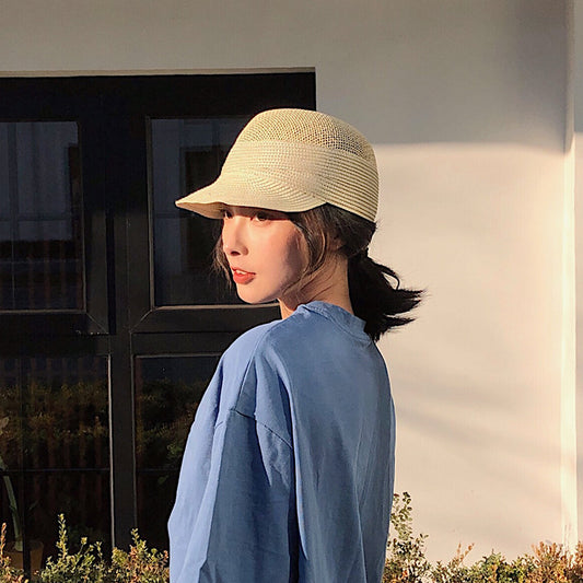 Retro Summer Simple British Style Sunscreen Straw Hat