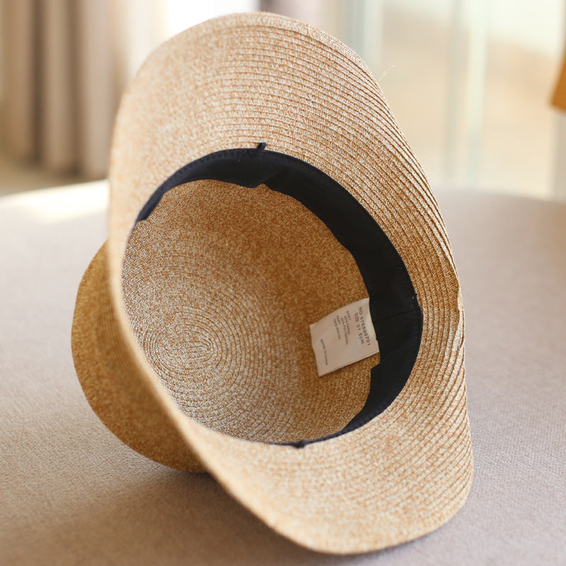 Women's Fashion Back Fold Bow Straw Hat
