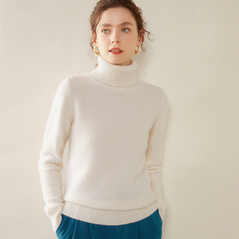 Women's Thickened Fall And Winter Inner Wear Turtleneck Cashmere Sweater