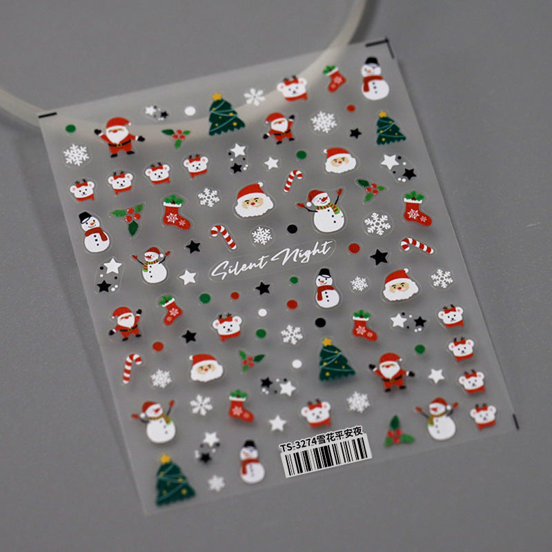 Thin Tough Three-dimensional Nail Stickers Adhesive Nail Sticker Ornament 5D