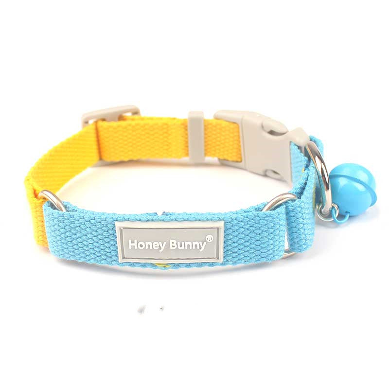 Honeybunny Pet Color Matching Collar Traction Rope To Send Bells