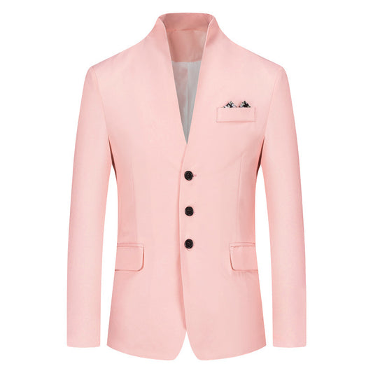 Men's Solid Color Three-button Suit
