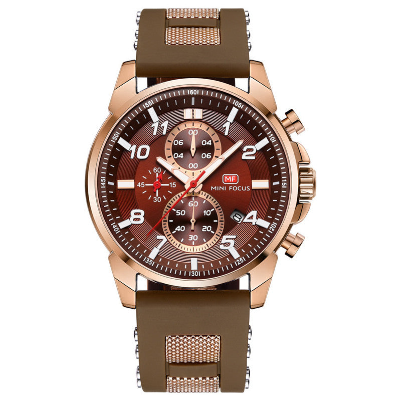 Multifunctional Sports Men's Watch With Three Eyes And Six Needles