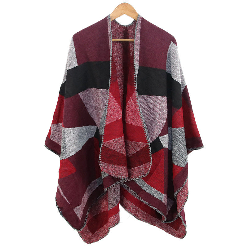Women's Cape Thickened Cashmere Like Warm Cape