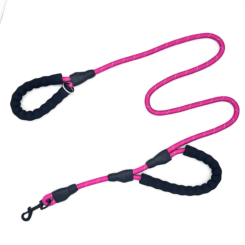 Pet Dog Double Handle Large Traction Reflective