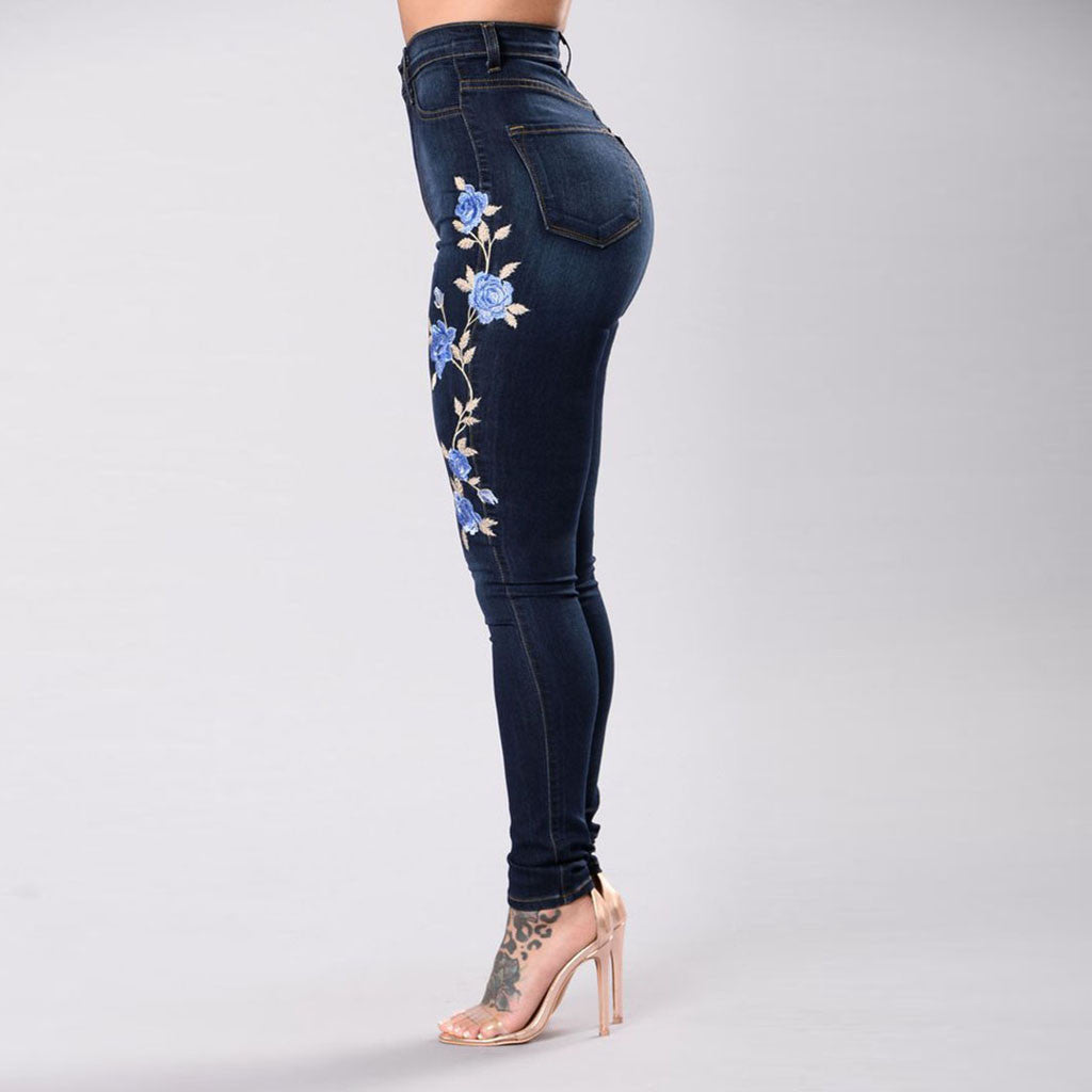 Europæiske og amerikanske broderede jeans