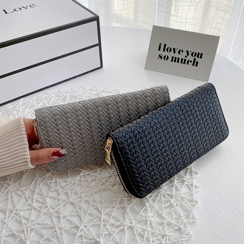 Vævet clutch med lynlås