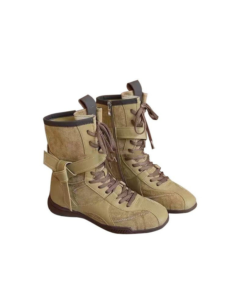 Vintage Leather Height-increasing Duck Versatile Boxing And Outdoor Dr Martens-style Boots