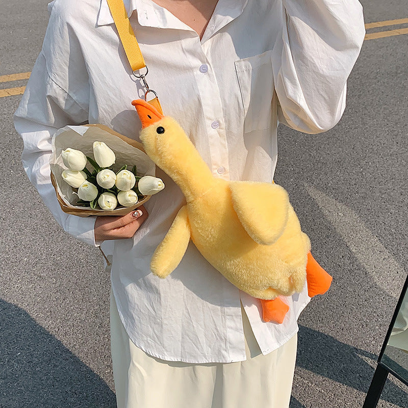 Cartoon Shoulder Bag Girl Childlike Plush Messenger