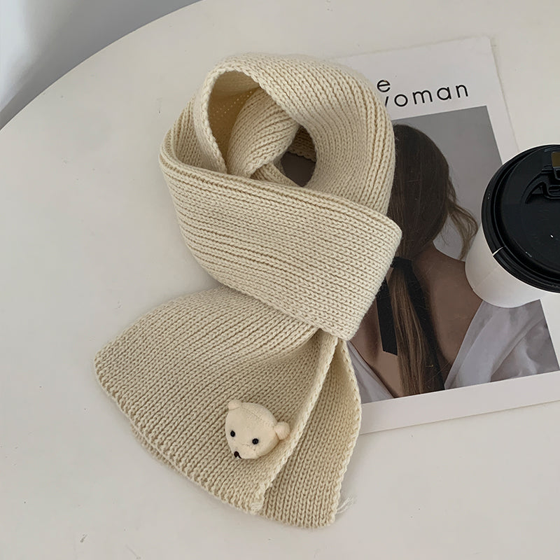 Knitted Wool Scarf Student Cute Spring And Autumn Warm Children