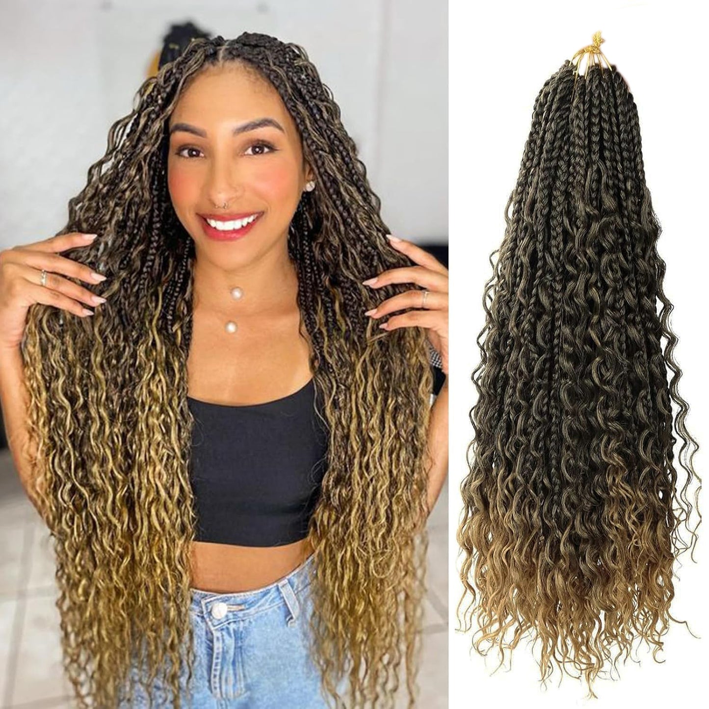 African Wig Woman Elegant Braids