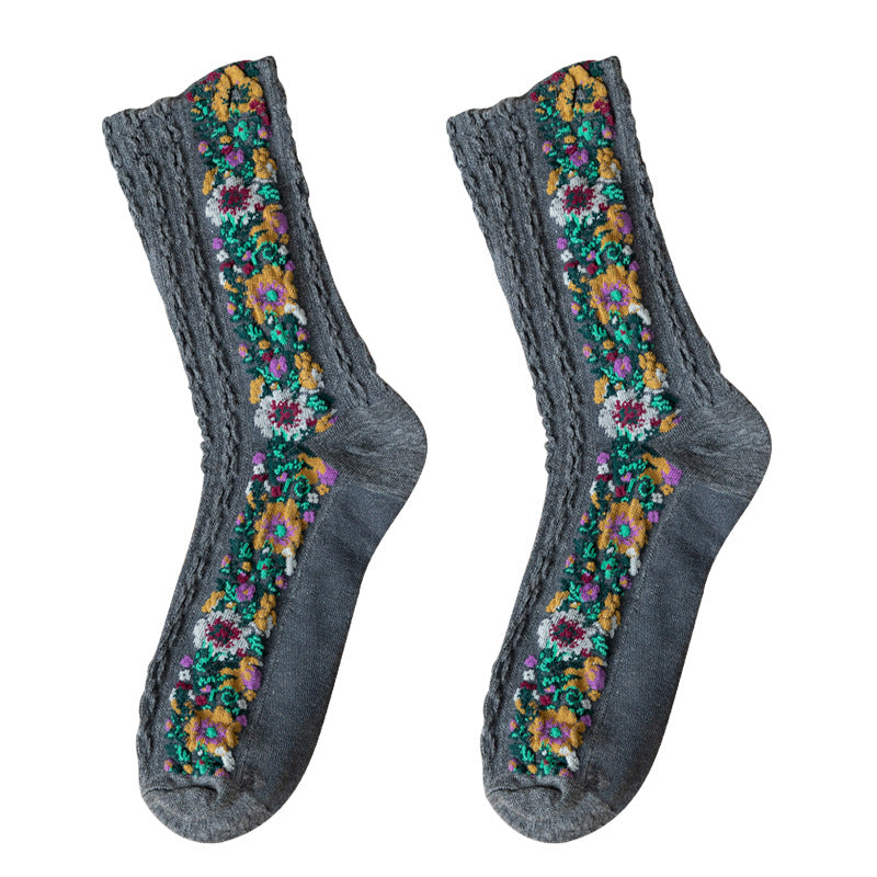 Ethnic patterned tube socks
