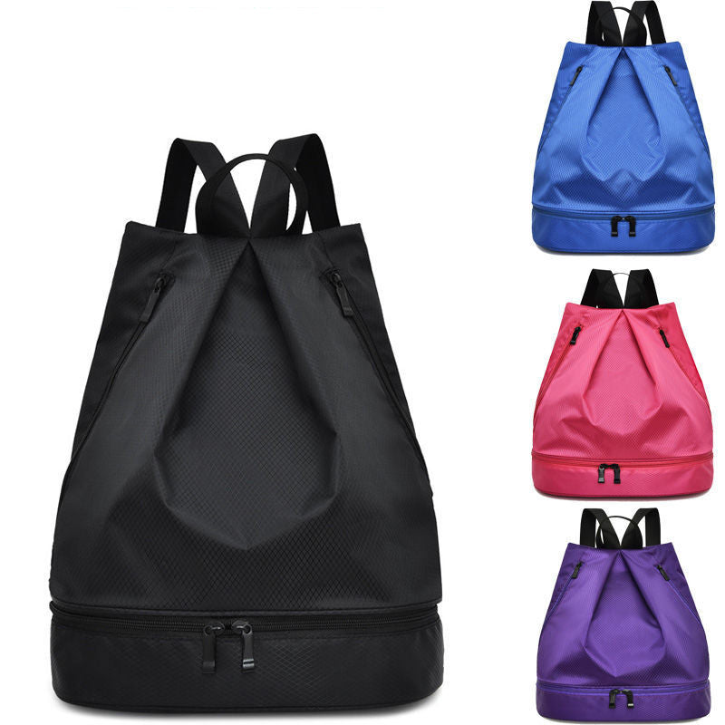Waterproof Backpack With Separate Drawstring Pockets