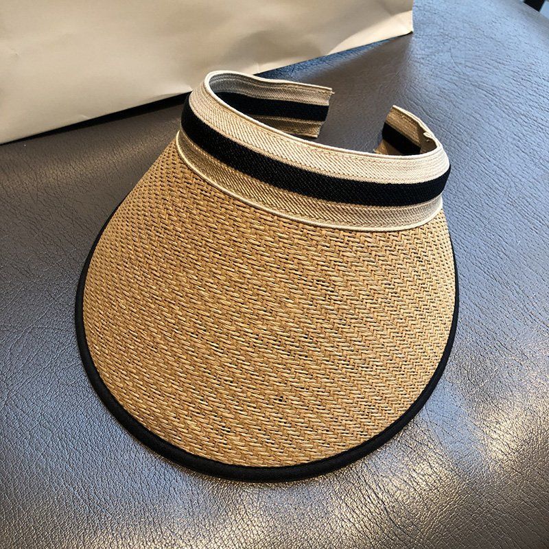 High Quality Shade Straw Plaid Sun Hat
