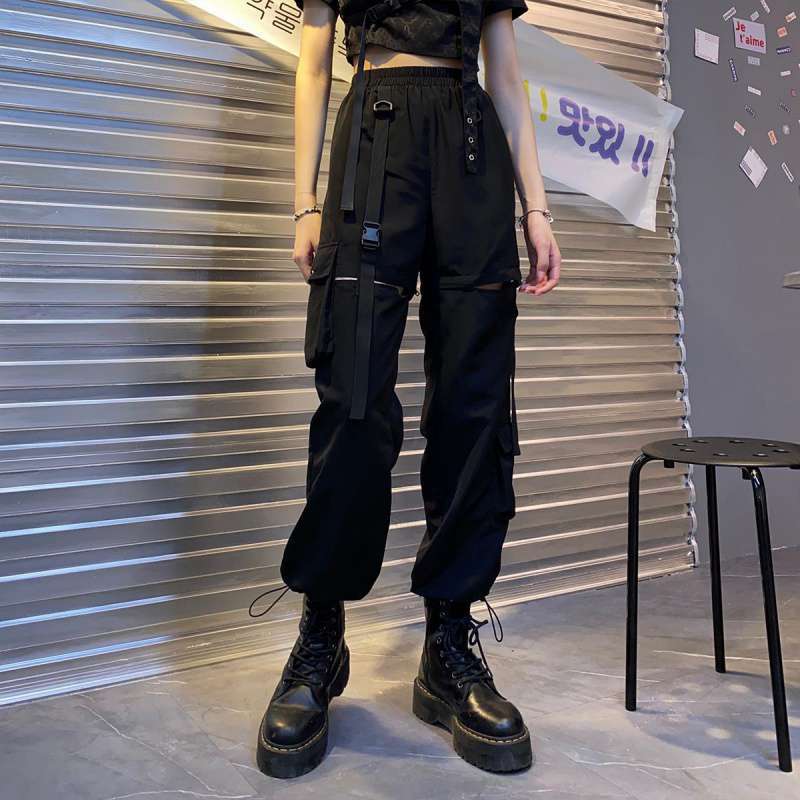 Loose Thin Detachable Straight Leg Workwear Casual Pants
