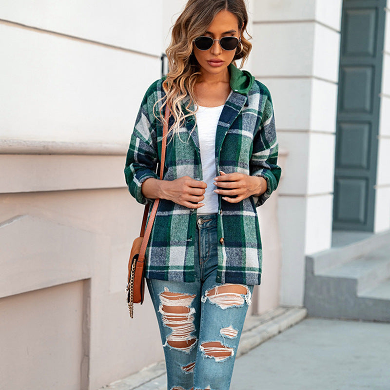 Women's Winter Pure Cotton Plaid Jacket