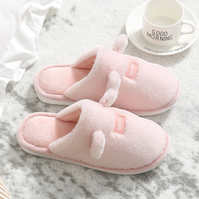 Couple indoor non-slip warm cotton slippers