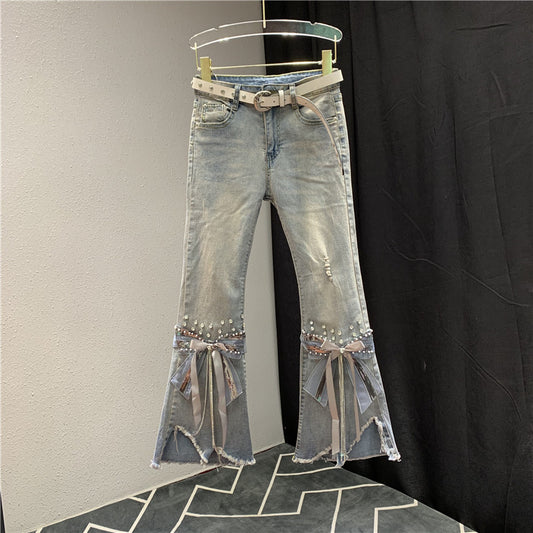 Spring new slim slim all-match cropped pants