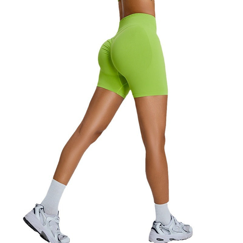 Seamless Yoga Shorts Women's Three-point High Waist