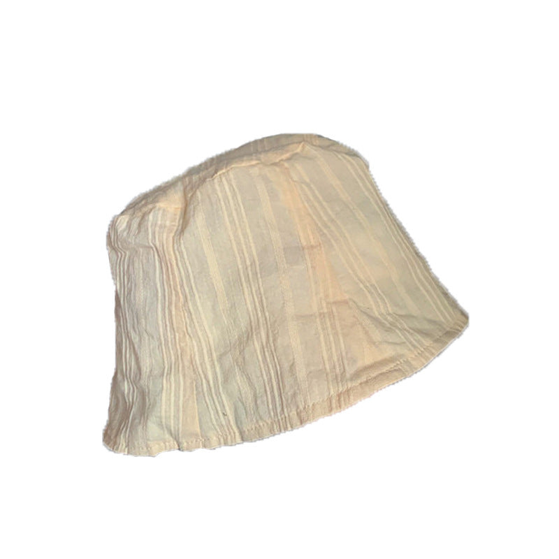 Women's Retro Sun Protection Vertical Stripes Versatile Fisherman Hat