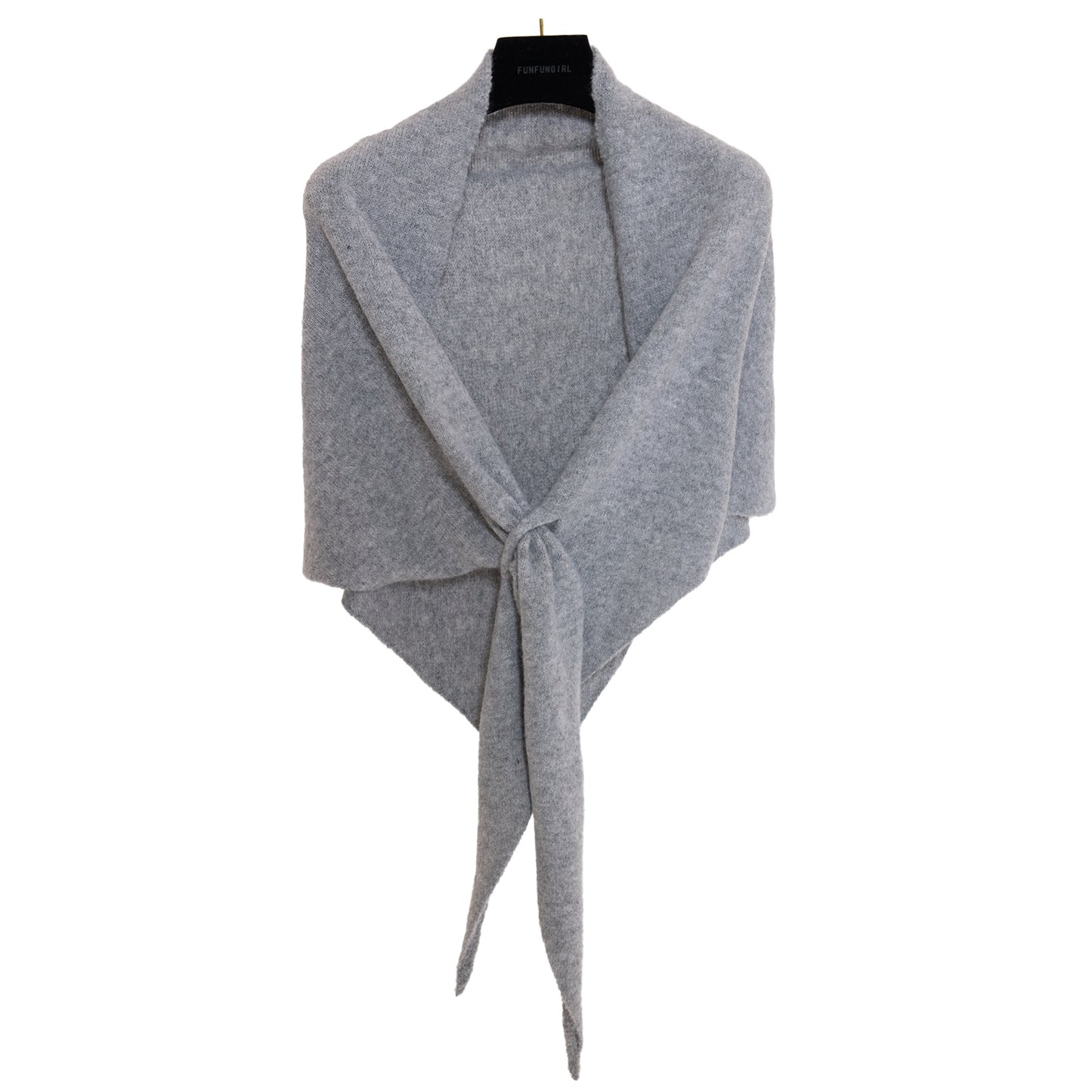 Winter Triangular Shawl INS Solid Color Soft Thickened Knitted Neck Wrap Korean Version Warm Shawl For Women