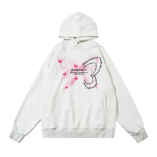 Butterfly Printing Creative Design Sense Hooded Pullover