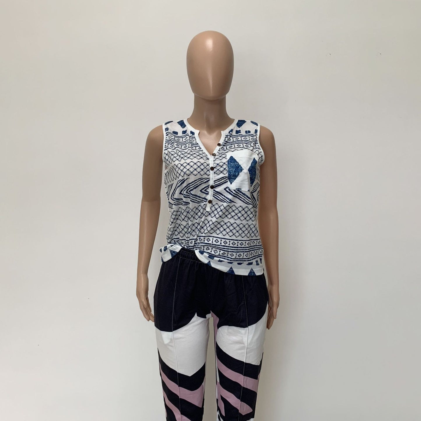 Printed Casual Tank Top Sleeveless T Shirt
