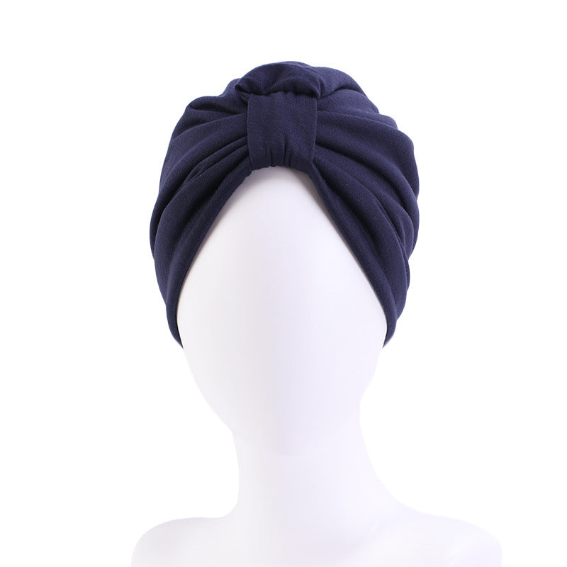 Double-layer Satin Cotton Headscarf Cap Ethnic Turban-style Headwear