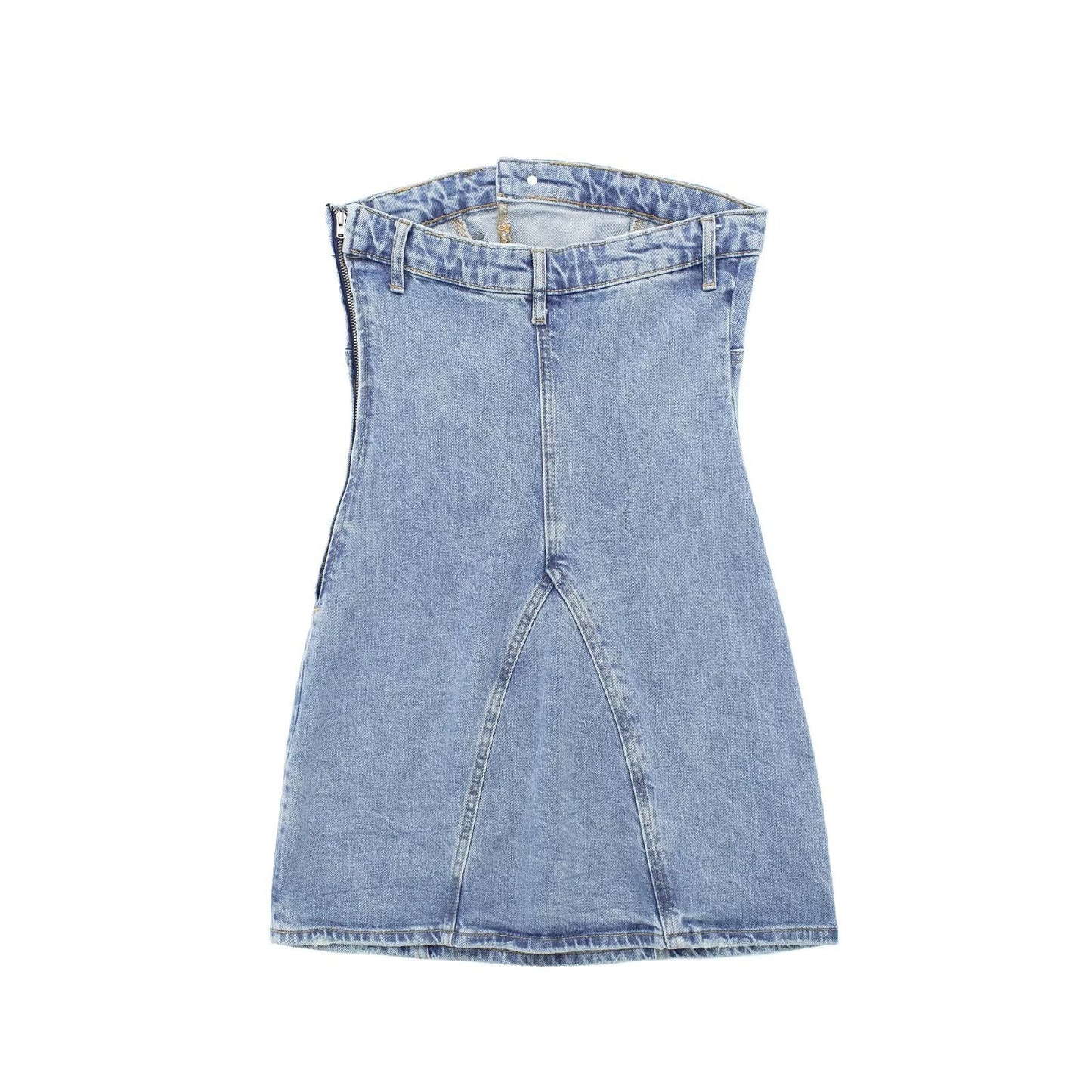 New Women's Open Back Slim Fit Bra Denim Dress