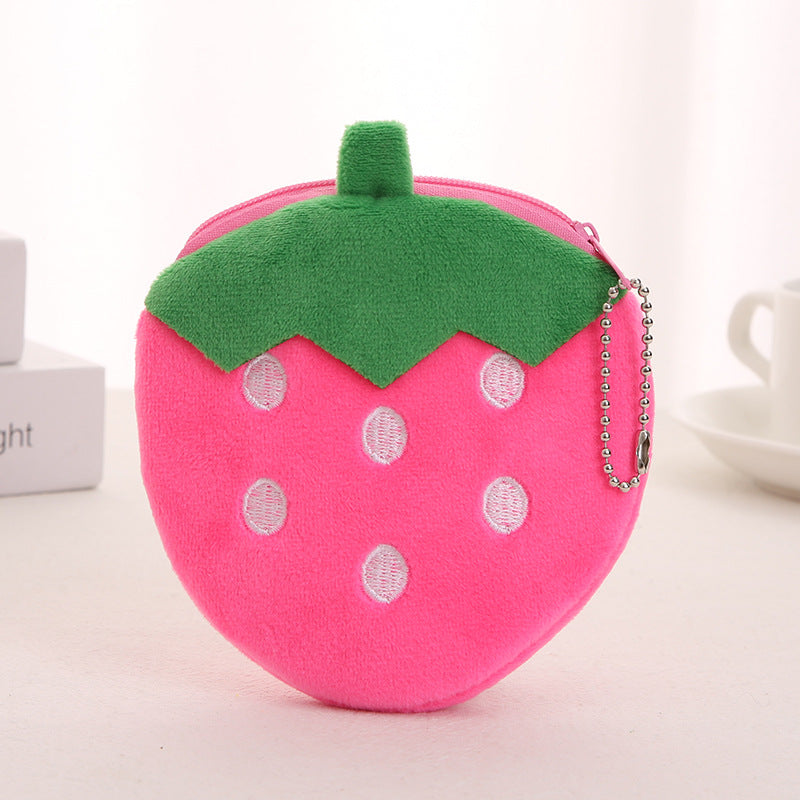 Korean Version Of The Watermelon Bag Orange Pineapple Fruit Cute Cartoon Plush Coin Purse