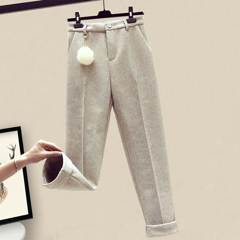 Women's Casual Sweater Haren Pants And Velvet Cotton Suit Set